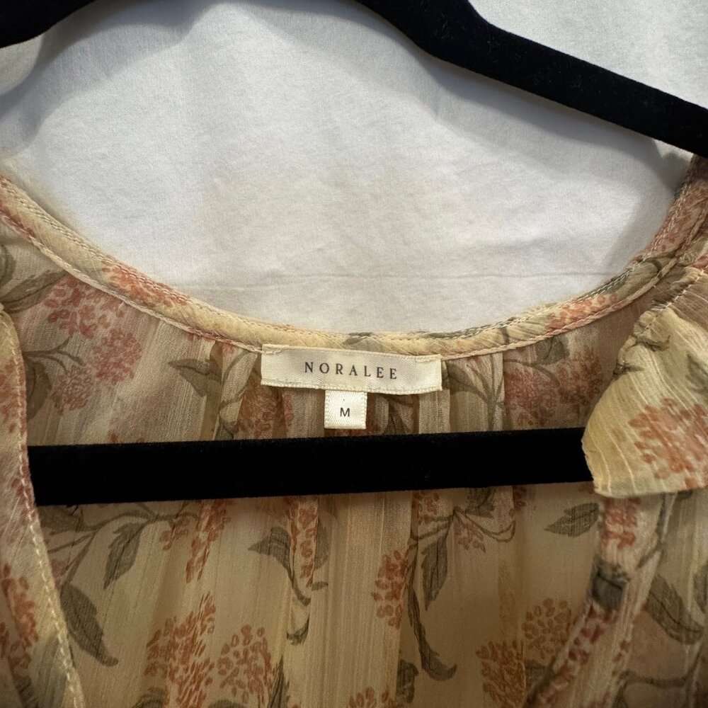Noralee | Pink & Cream French Hydrangea Millie Womens Dress | Size M - Picture 3 of 9